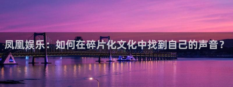 聚彩体育娱乐注册链接：凤凰娱乐：如何在碎片化文化中找到自己的声音？