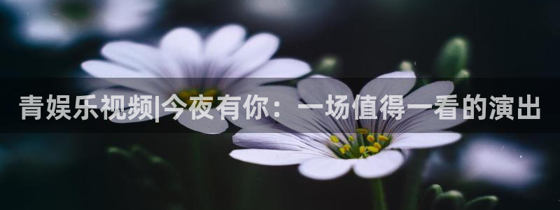聚彩集团：青娱乐视频|今夜有你：一场值得一看的演出